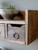 Chic Antique Regal Wandregal stehen hängend 3 Schubladen Alt Holz 41080800 Bild 2