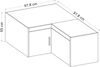 AX LIVING Eck Schrankaufsatz Storicos Eiche Lefkas 97,8 x55,0 x97,8cm Bild 2