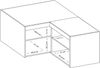 AX LIVING Eck Schrankaufsatz Storicos Eiche Lefkas 97,8 x55,0 x97,8cm Bild 3
