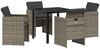 vidaXL Garten Essgruppe mit Kissen 5 pcs Grau Poly-Rattan 3379948 Bild 2