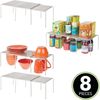 Regaleinsatz Geschirrablage ausziehbar Organizer Küche mDesign 4er Set Silber Bild 2
