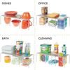 Regaleinsatz Geschirrablage ausziehbar Organizer Küche mDesign 4er Set Silber Bild 4