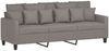 vidaXL 3-tlg. Sofagarnitur mit Kissen Taupe Stoff 3201639 Bild 5