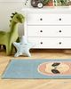 Kinderteppich Baumwolle blau orange 80 x 150 cm Faultier-Motiv ISAK Bild 3