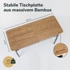 Skandika Campingtisch mit Schrank Tolja | Outdoor Bambus Klapptisch mit Stauraum, höhenverstellbar, klappbar, Campingschrank mit Einlegeböden, Tragetasche | Campingmöbel, Garten, Balkon Bild 3