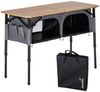 Skandika Campingtisch mit Schrank Tolja | Outdoor Bambus Klapptisch mit Stauraum, höhenverstellbar, klappbar, Campingschrank mit Einlegeböden, Tragetasche | Campingmöbel, Garten, Balkon Bild 2