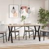 vidaXL Esstisch Y-Gestell 160x80x75,5 cm Massivholz Kiefer & Stahl 3282787 Bild 3