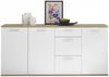 Kommode BC Sideboard mit 3 Schubladen Weiß / Artisan Eiche Nb. ca. 180 x 86 x 38 cm Bild 2