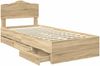 vidaXL Bettrahmen Sonoma-Eiche 100 x 200 cm Ingenieurs Holz 3413035 Bild 5