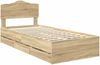 vidaXL Bettrahmen Sonoma-Eiche 100 x 200 cm Ingenieurs Holz 3413035 Bild 4
