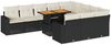 vidaXL 11-tlg. Garten-Sofagarnitur mit Kissen Schwarz Poly Rattan 3327087 Bild 2