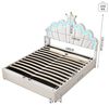 STILVORA Kinderbett 140×200 mit bettkasten&LED,Prinzessin Bett Polsterbett ohne matratze (weiche Polsterung aus kunstleder, verstellbarer LED-Umgebungslichtstreifen, Flaches Doppelbett 140*200cm), ohne Matratze Bild 4