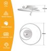 ZMH Deckenlampe LED Deckenleuchte Dimmbar: 40cm Schlafzimmerlampe Modern Design 37W Wohnzimmerlampe mit Strahler Weiß mit Fernbedienung Küchenlampe für Schlafzimmer Haus Wohnung Wohnzimmer Bild 3