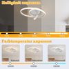 ZMH Deckenlampe LED Deckenleuchte Dimmbar: 40cm Schlafzimmerlampe Modern Design 37W Wohnzimmerlampe mit Strahler Weiß mit Fernbedienung Küchenlampe für Schlafzimmer Haus Wohnung Wohnzimmer Bild 4