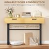HOMCOM Konsolentisch (Flurtisch, 1-St, Beistelltisch), Schmal, 2 Schubladen, Metallrahmen Bild 4