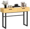 HOMCOM Konsolentisch (Flurtisch, 1-St, Beistelltisch), Schmal, 2 Schubladen, Metallrahmen Bild 2