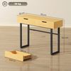 HOMCOM Konsolentisch (Flurtisch, 1-St, Beistelltisch), Schmal, 2 Schubladen, Metallrahmen Bild 3