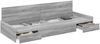 vidaXL Bettrahmen mit Kopfteil Graues Sonoma 90 x 190 cm Holzwerkstoff 3335250 Bild 2