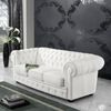 Sofa 3-Sitzer Kalea Bezug Kunstleder Buche nussbaum dunkel / weiß 21353 Bild 2