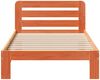 vidaXL Massivholzbett ohne Matratze Wachsbraun 90x190 cm Kiefernholz 855569 Bild 4