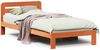vidaXL Massivholzbett ohne Matratze Wachsbraun 90x190 cm Kiefernholz 855569 Bild 2