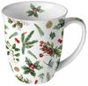 Ambiente Luxury Paper Products Becher Weihnachtsbecher- Silvester - Herbst / Winter Tee - Kaffee Tasse, Porzellan Evergreen, Kollektion, Mug, Weihnachten, Geschenkartikel Bild 2