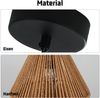 ZMH Pendelleuchte Vintage Hängelampe Esstisch- Pendellampe 1 Flammig Esszimmer Hängeleuchte Diamant-Design Hanfseil E27 Esstischlampe für Schlafzimmer Wohnzimmer Flur(Ohne Leuchtmittel) Bild 4