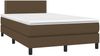vidaXL Boxspringbett mit Matratze Dunkelbraun 120x190 cm Stoff 3269719 Bild 2