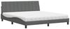 vidaXL Bett mit Matratze "Hanko" Dunkelgrau 180x200 cm Stoff 3310546 Bild 2