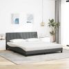 vidaXL Bett mit Matratze "Hanko" Dunkelgrau 180x200 cm Stoff 3310546 Bild 3
