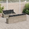 vidaXL Sofa Set mit Kissen mit Kissen 8 pcs Hellgrau Poly-Rattan 3346632 Bild 3