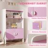 Kinderbücherregal 60 x 35 x 100 cm – mit offenen Fächern und Schrankfächern in Pink Bild 3