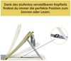 Stagecaptain Gartenliege 2x Set BM-160 GY Beachmatte "Layla", ink. Reißverschlusstasche, verstellbare Sonnenliege mit gepolstertem Kopfkissen Bild 4