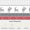 Träumschön Bettwäsche Biber 135x200 Winter, Rentier Weihnachts-Bettwäsche bordeaux, Biber, 2 teilig Bild 5