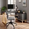 Schreibtisch Nautica Anthrazit 138 x 60 cm mit Schubladen, XL Vicco Bild 4