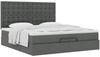 vidaXL Ottoman-Bett mit Matratze Dunkelgrau 160x200 cm Stoff 3313335 Bild 5