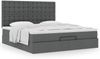 vidaXL Ottoman-Bett mit Matratze Dunkelgrau 160x200 cm Stoff 3313335 Bild 4