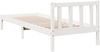 vidaXL Massivholzbett Extra Lang ohne Matratze Weiß 90x210 Kiefernholz 852431 Bild 5