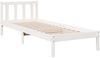 vidaXL Massivholzbett Extra Lang ohne Matratze Weiß 90x210 Kiefernholz 852431 Bild 3