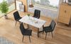 Stuhl 44x41x86 cm, Samtbezug & Metalllgestell, 4er-Set, dunkelgrau Bild 2