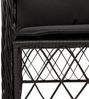 vidaXL 5-tlg. Garten-Essgruppe mit Kissen Schwarz Poly Rattan 3212104 Bild 5