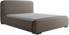 MEBLINI Polsterbett 200x200 mit Stauraum, Lattenrost und Bettkasten - Braun Webstoff/H3 Matratze - BELLION - Kopfteil Bett mit Stauraum - Doppelbett - Stauraumbett - Betten Bild 2