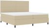 vidaXL LED Boxspringbett Hellgrau und Weiß 200 x 200 cm Cordstoff 3337662 Bild 2
