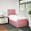 vidaXL Boxspringbett mit Matratze Rosa 100x200 cm Samt 3292267 Bild 3