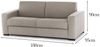 Dmora 2-Sitzer festes Sofa Azzurrite, Wohnzimmersofa aus gepolstertem Stoff, Standardarmlehnen, 100 % Made in Italy, cm 180x95h90, Taupe Bild 3