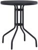vidaXL Gartentisch Schwarz 60 cm Stahl und Glas 47252 Bild 5