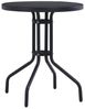 vidaXL Gartentisch Schwarz 60 cm Stahl und Glas 47252 Bild 4