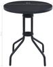 vidaXL Gartentisch Schwarz 60 cm Stahl und Glas 47252 Bild 3