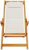 vidaXL Strandstuhl mit Armlehnen Klappbar Hellgrau Akazie Textilene 4108068 Bild 5