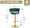 LVHOM Barhocker Set, goldene Stuhlbeine, moderne Samt-Hochstuhl/Barstühle (2/4 Stück, 2 St, mit runden Rückenlehne & Fußstütze), 360° drehbar, Höhenverstellbar Bild 2